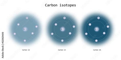 Schema Illustrativo Della Struttura Atomica Degli Isotopi Di Carbonio