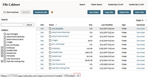 Netsuite Applications Suite Creating File Cabinet Folders