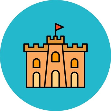 El Icono Del Castillo De Arena Vector Premium