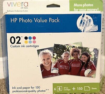 Hp Vivera Value Pack Ink Cartridges Sheets Advanced Photo