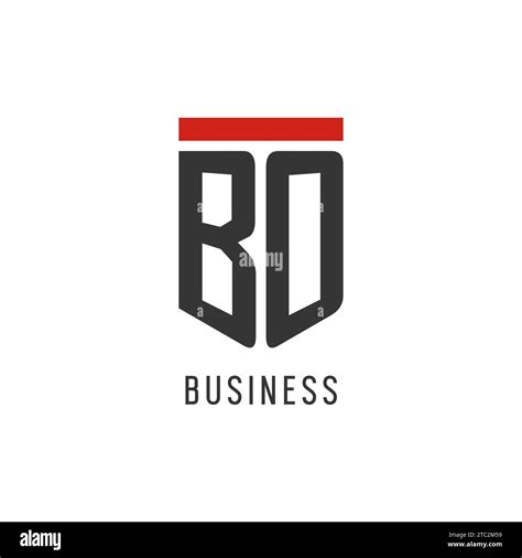 Bo Initial Esport Logo With Simple Shield Design Style Vector Graphic