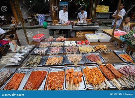 Barbecued Street Foods Editorial Stock Image Image Of Burn 26361334