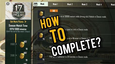 How To Complete Each Mission In Pubg Mobile Season Week