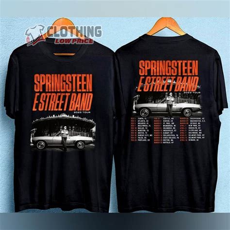 Bruce Springsteen And The E Street Band Tour With Dates Merch