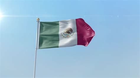 40 Mexico Flag Sign With Sky Background Stock Videos And Royalty Free