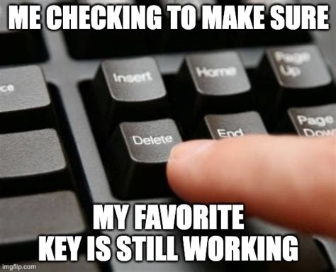 Checking My Delete Key Imgflip