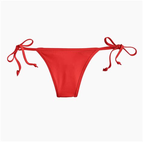 J Crew Playa Miami String Bikini Bottom Bella Hadid Red Bikini July