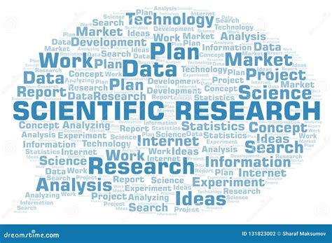 Scientific Research Word Cloud Stock Illustration Illustration Of