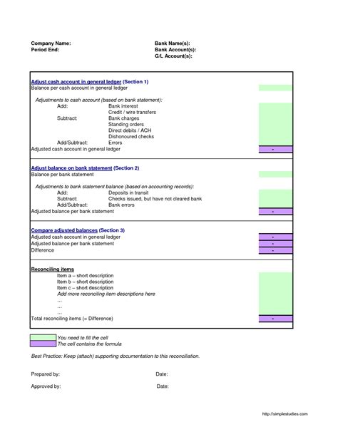 Bank Reconciliation Excel Spreadsheet inside Bank Reconciliation Formula Statement Excel Pdf ...