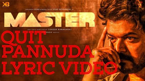 Master Official Quit Pannuda Lyric Video Song Countdown Begins