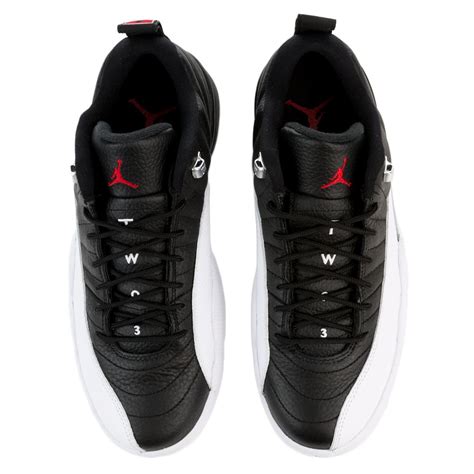 AIR JORDAN 12 RETRO LOW BLACK/VARSITY RED-WHITE-METALLIC SILVER