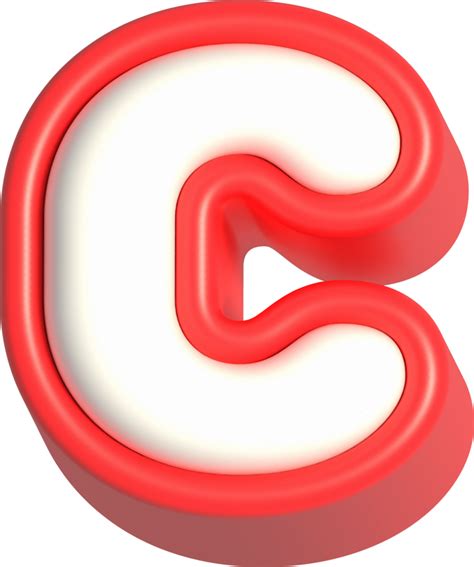 Letter C 3d Rendering Uppercase Alphabet 46398201 Png