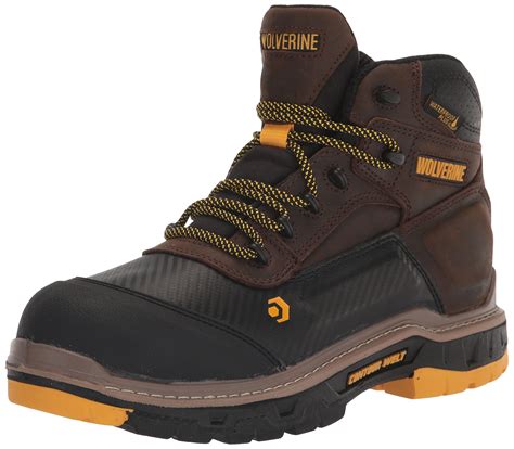 Wolverine Overpass 6 Mid Composite Toe Waterproof Work Boot 10 Dark Coffee For Sale North Las