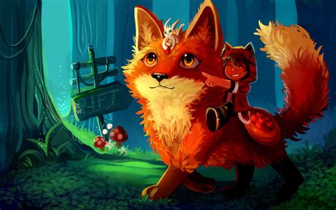 Riding A Giant Fox By Ecoscribbles On Deviantart