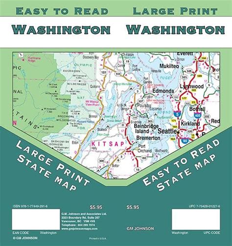 Large Print Washington Easy to Read State Map | Wide World Maps & MORE!