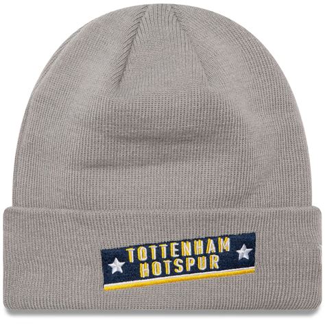 Tottenham Hotspur Fc Graphic Grey Cuff Knit Beanie Hat New Era Cap