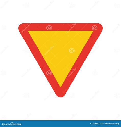 Yellow Yield Sign Stock Illustrations 893 Yellow Yield Sign Stock Illustrations Vectors