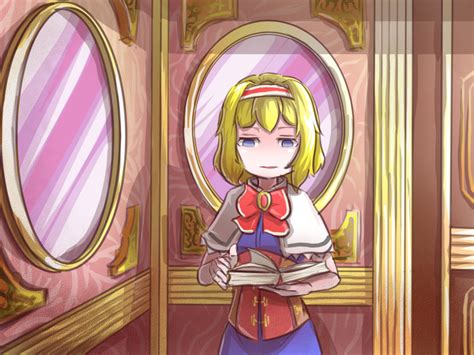 Safebooru Alice Margatroid Alternate Costume Blue Eyes Book Expressionless Gem Highres