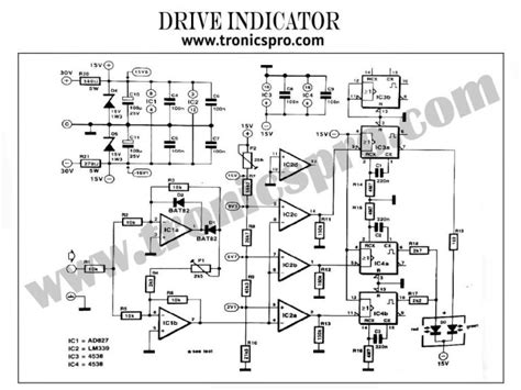 Amplifier Drive Indicator Circuit Diagram Tronicspro