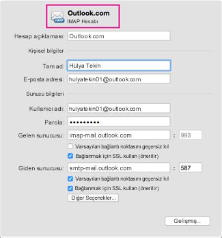 Mac I In Outlook I In Temel Imap Hesab Ayarlar Microsoft Deste I