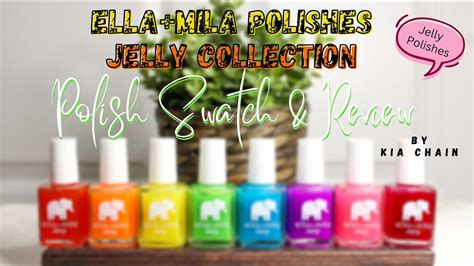 Ella Mila Jelly Polish Collection Swatch Review YouTube