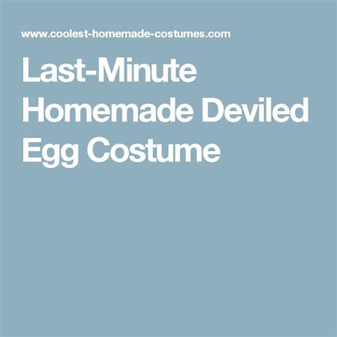 Last Minute Homemade Deviled Egg Costume Egg Costume Deviled Egg Costume Homemade