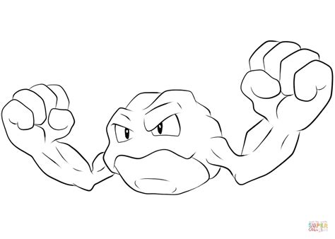 Geodude coloring page | Free Printable Coloring Pages