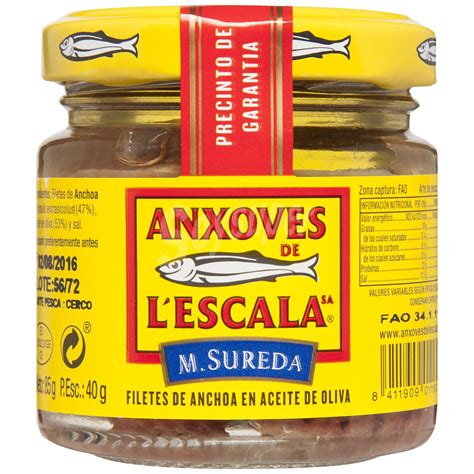 Anxoves De LEscala Filetes De Anchoa En Aceite De Oliva Anxoves De L