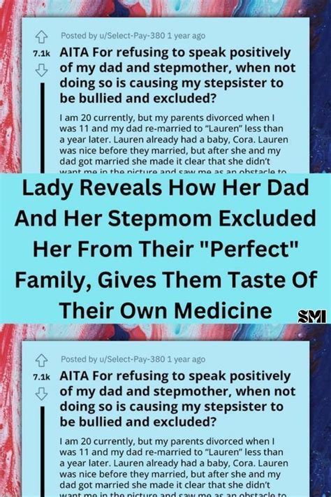 Lady Reveals How Her Dad And Her Stepmom Excluded Her From Their