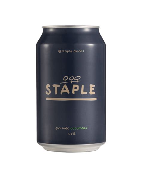 Staple Gin Soda Cucumber Cans 330ml Boozy