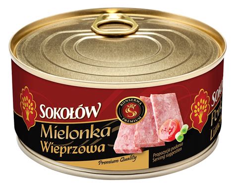 MIELONKA WIEPRZOWA PREMIUM konserwa 91 MIĘSA 300 g SOKOŁÓW