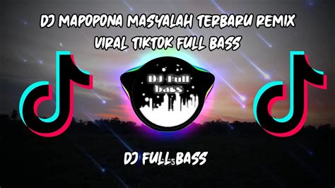 Dj Mapopo Syalala Terbaru Viral Tiktok Remix Dj Full Bass Youtube