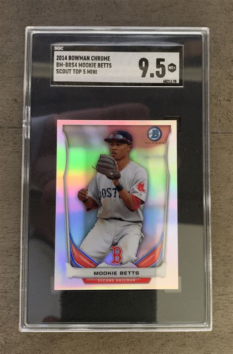 Bowman Chrome Mini Refractor Mookie Betts Bm Brs Top Rc Sgc