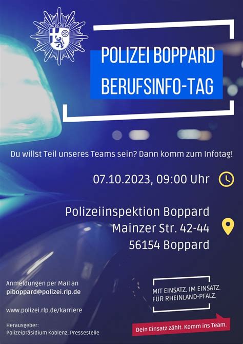 POL PDKO Berufswunsch Polizist in Polizei Boppard gewährt Blick