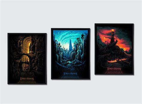 Lord of the Rings Poster Set of 3 Printable PDF LOTR Digital - Etsy