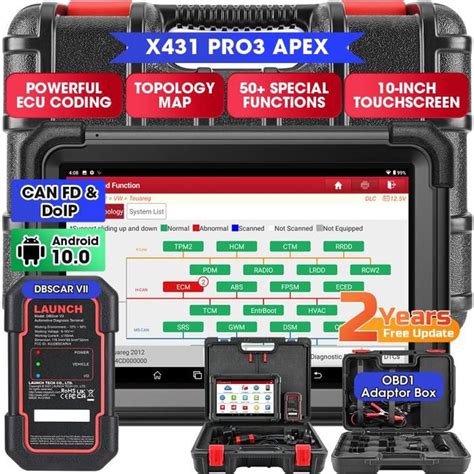 Launch X Pro Apex Outil De Diagnostic Multimarque Avec Cartographie