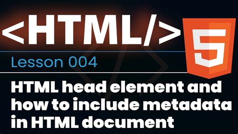 Html Head Element And How To Include Metadata In Html Document Html