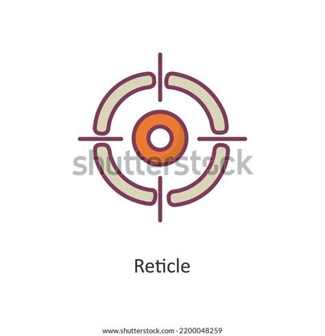 reticle vector filled outline icon design stock vector royalty