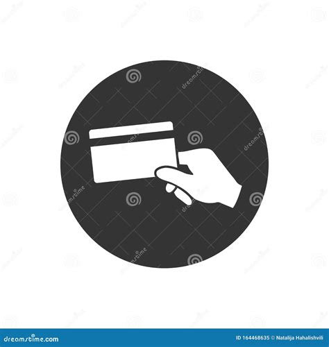 Hand Holding A Credit Card Icon Stock Vector Illustration Of Finger