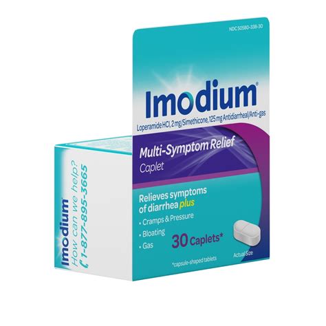 Imodium Multi Symptom Gas Relief Anti Diarrheal Remedy Caplets Ct