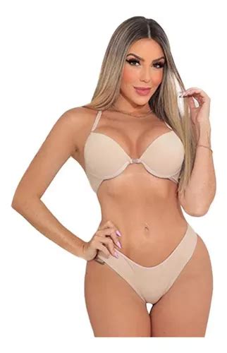 Conjunto Lingerie Nadador Fecho Frontal Sexy Parcelamento Sem Juros