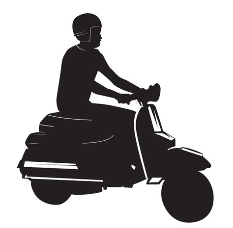 Premium Vector Scooter Vespa Silhouette Illustration