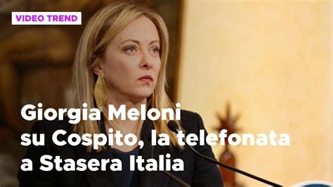 Giorgia Meloni Su Cospito La Telefonata A Stasera Italia Mediaset