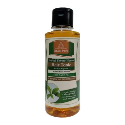 Buy Khadi Pure Herbal Hair Care Oil Thyme Henna 210 Ml Online At Best