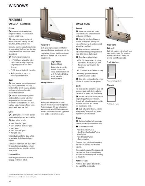 Andersen Product Guide 100 Series Window Door 9045491