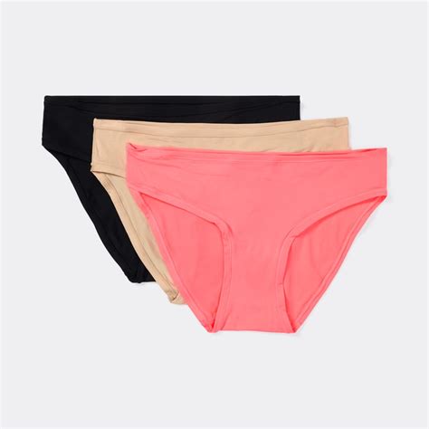 Brilliant Basics Women S Side Seamfree Bikini Brief Pack Melon Black Size BIG W