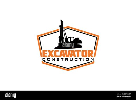 Contractor Trench Digger And Drilling Rig Logo Design Inspiration