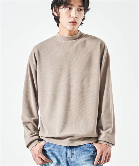 MUSINSA公式 SUARE MOCK TURTLENECK KNIT BEIGE