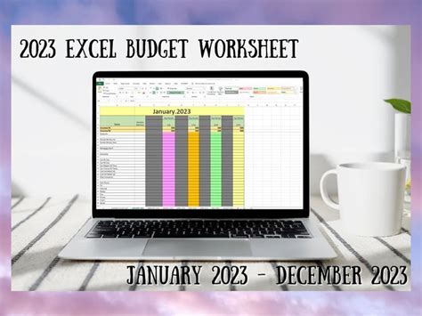 Budget - 2023 January - December Budgeting Worksheet - EXCEL ONLY ...