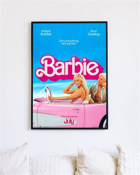 BARBIE Movie Poster, Margot Robbie, Ryan Gosling, Wall Decor, Office ...